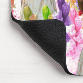 Roosters en HollyHocks, Mousepad Muismat (Hoek)