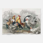 Roosters en kippen theedoek (Horizontaal)