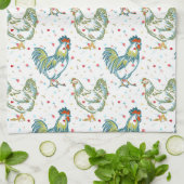 Roosters en penhanddoeken theedoek (Gevouwen)