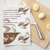 Roosters en Soup Bowl Chicken Soup Recipe Theedoek (Quarter Fold)