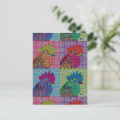 Roosters Gone Psycho Briefkaart (Staand voorkant)