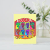 Roosters Gone Wild #3 Briefkaart (Staand voorkant)