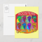Roosters Gone Wild #3 Briefkaart (Voorkant / Achterkant)