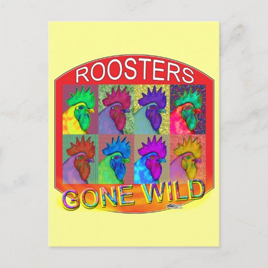 Roosters Gone Wild #3 Briefkaart (Voorkant)