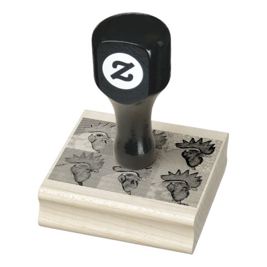 Roosters Gone Wild. Rubberstempel (Stempel)