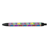 Roosters Gone Wild. Zwarte Inkt Pen (Voorkant)