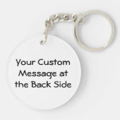 Rooster's Head Line Art Sleutelhanger (Achterkant)