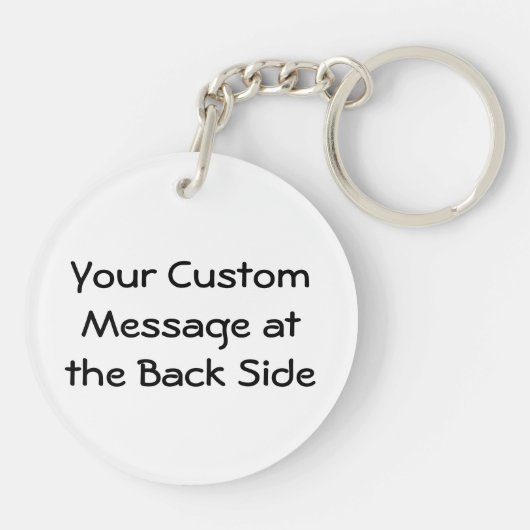 Rooster's Head Line Art Sleutelhanger (Achterkant)