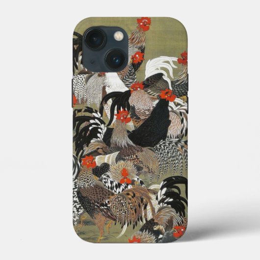 Roosters Hen Illustratie door Ito Jakuchu Case-Mate iPhone Case (Achterkant)