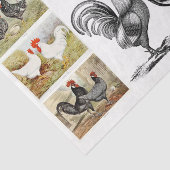  Roosters Hens Boerderij ontkoppelen Collage Tissuepapier (Detail)