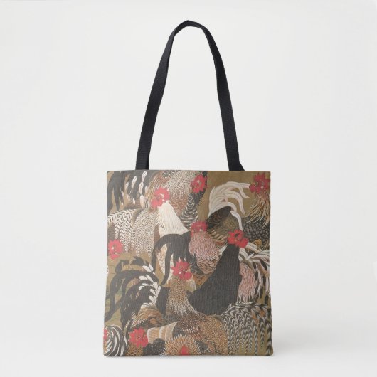 Roosters Japans kunstjaar 2017-tas Tote Bag (Voorkant)