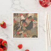 Roosters Japans schilderij Rooster 2017 Paper Servetten (Insitu)