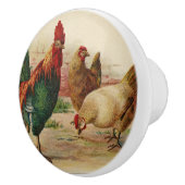  roosters keukendecor keramische knop (Rechts)
