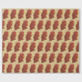 Rooster's kop cadeaupapier (Vlak)
