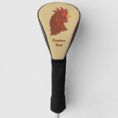 Rooster's kop golfheadcover (Voorkant)