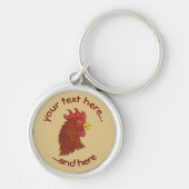 Rooster's kop sleutelhanger (Voorkant)