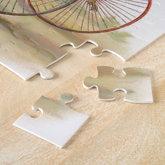  Roosters op fietsen Legpuzzel (Zijkant)