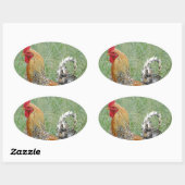 Roosters Ovale Sticker (Vel)