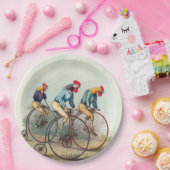 Roosters Ridend Tall Bikes Papieren Bordje (Feest)