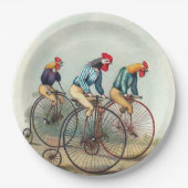 Roosters Ridend Tall Bikes Papieren Bordje (Voorkant)