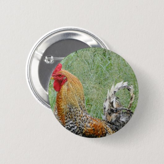 Roosters Ronde Button 5,7 Cm (Voorkant /achterkant)