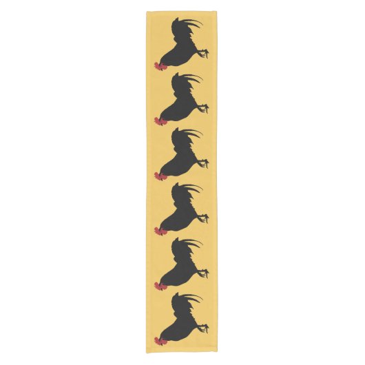 Roosters Table Runner Korte Tafelloper (Voorkant)