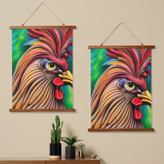Rooster's Timeless Charm Hangend Wandkleed (Asymmetrisch)