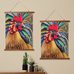 Rooster's Timeless Charm Hangend Wandkleed