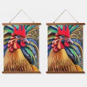 Rooster's Timeless Charm Hangend Wandkleed (Dubbel)