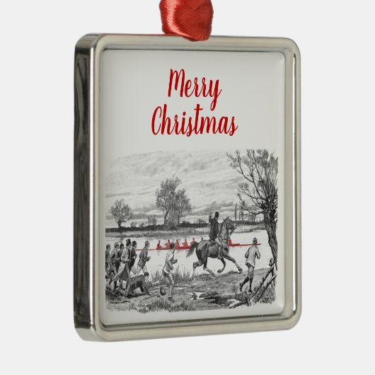 Roosters van de Bemanner op Horseback Metalen Ornament (Rechts)