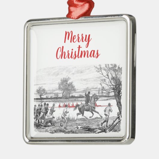 Roosters van de Bemanner op Horseback Metalen Ornament (Links)