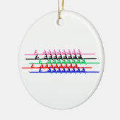 Roosters van de bemanning - tot vijf boten #2 keramisch ornament (Links)