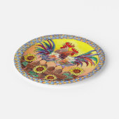 ROOSTERS VAN SHARON SHARPE PAPIEREN BORDJE (Gekanteld)