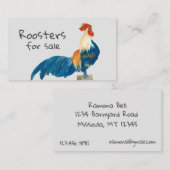 Roosters voor de verkoop van kippen Boerderij Visitekaartje (Voorkant / Achterkant)