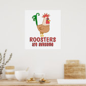 Roosters zijn Geweldige Poster (Keuken)
