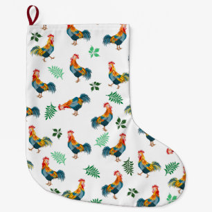Roostervogelpatroon Grote Kerstsok