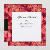 ROOSVELD MONOGRAM,Roze,Rood Zwart Wit Champagne Kaart (Voorkant / Achterkant)