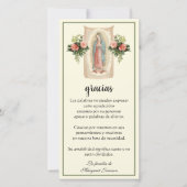 Roosvenster Maria Begrafenis Condoleance Spaans Bedankkaart (Voorkant)