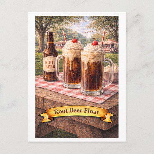 Root Beer Float (American Food Series) Briefkaart (Voorkant)