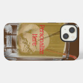 Root beer float bruin wit rood iPhone hoesje (Achterkant horizontaal)