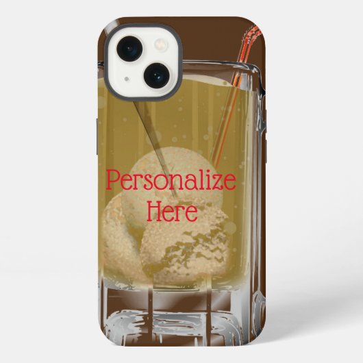 Root beer float bruin wit rood iPhone hoesje (Achterkant)