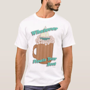 Root Beer Float Fun Cartoon Slogan Design T-shirt