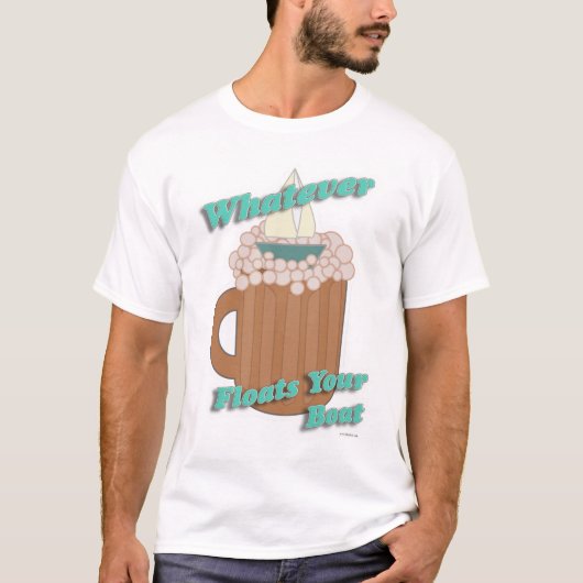 Root Beer Float Fun Cartoon Slogan Design T-shirt (Voorkant)