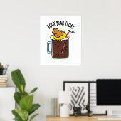 Root Beer Float Funny Root Beer Pun Poster (Thuiskantoor)