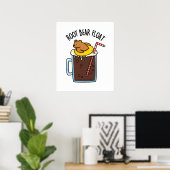 Root Beer Float Grappige Root Beer Woordgrap Poster (Thuiskantoor)