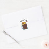 Root Beer Float Grappige Root Beer Woordgrap Ronde Sticker (Envelop)