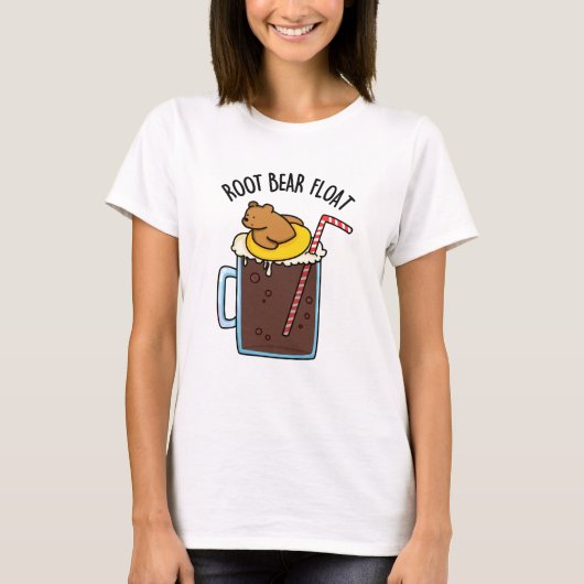 Root Beer Float Grappige Root Beer Woordgrap T-shirt (Voorkant)