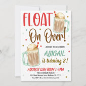Root Beer Float Kids Verjaardagsfeest Kaart (Voorkant)