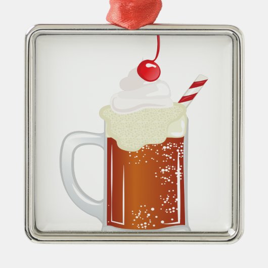 Root Beer Float Metalen Ornament (Voorkant)