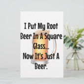Root Beer in een vierkant glas.. Nu is het alleen Briefpapier (Staand voorkant)